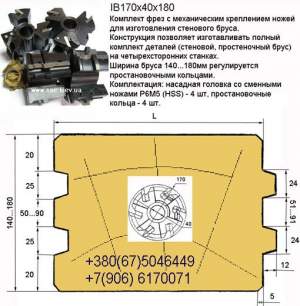 Фрезы для изготовления стенового бруса